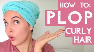 HOW TO PLOP CURLY HAIR [upl. by Anihs]