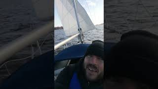 Jib sailing Hösttur med våran Segelbåt Albin 79 på Mälarenkan inget om segling [upl. by Atteynad]