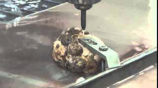 Flow Waterjet Cutting A Geode [upl. by Bearnard]