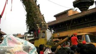 RED MACHHINDRANATH chariot pulling festival in 2009 at Mangalbazar [upl. by Nelrsa]