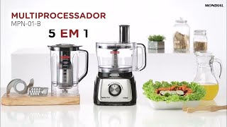 Demonstração Como Usar Multiprocessador Turbo Chef 5 em 1 Mondial MPN01B [upl. by Ahselrac]