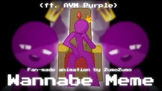 Wannabe Meme  FANMADE Alan Becker AvM Purple [upl. by Esyla411]