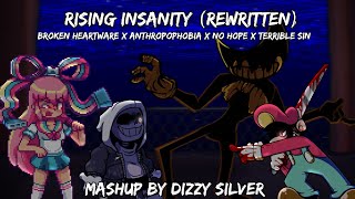 Rising InsanityREWRITTEN Broken Heartware x Anthropophobia x No Hope x Terrible Sin FNF Mashup [upl. by Mencher]