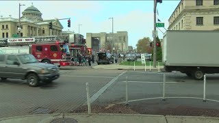 Nontoxic leak at Toledo Police headquarters prompts hazmat response [upl. by Anicul366]