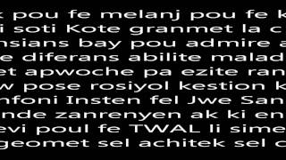 Akrilik Sou Twal Rezon with lyrics [upl. by Terrijo]