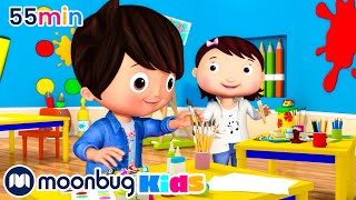 Painting And Drawing Song  LBB Songs  Learn with Little Baby Bum Nursery Rhymes  Moonbug Kids [upl. by Kimberlyn]