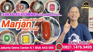 batu Marjan Asli Red Coral RubelliteTsavorite Cats EyeTopaz YellowSapphire sukriagemstore [upl. by Josephine]