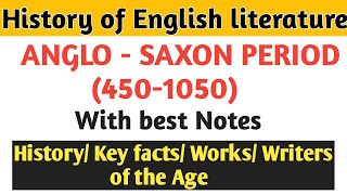 Anglo Saxon period in English literature History of English literature  Old English Poetry [upl. by Rai]