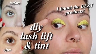 How to do a lash lift and tint at home  Super fast and easy with products from Amazon [upl. by Nauwtna214]