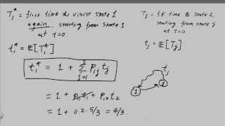 Markov Chains  Mean First Passage Times [upl. by Onaireves962]