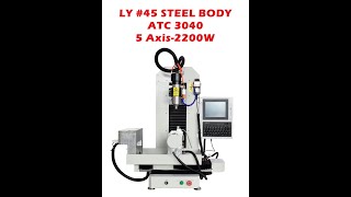 45 Steel CNC 5 Axis 22KW Steel Structure Router 3040 XYZAC Servo Motor Engraving Milling Machine [upl. by Itagaki]