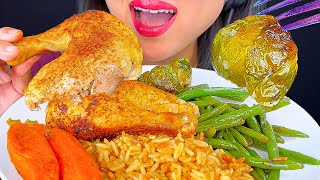 ROAST CHICKEN AND VEGGIES  MUKBANG  COOKING amp EATING  ASMR Phan [upl. by Kimberli]