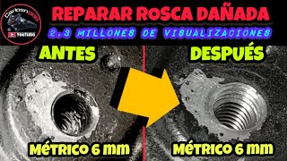 🔩TRUCO  REPARAR ROSCA DAÑADAdel mismo diámetro😍 [upl. by Bonneau]