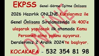 Ekpss 2026ya GenelGörmeİşitme Önlisans olarak hazırlanan arkadaşlara özel 2026 Baskı ÖNLİSANS [upl. by Aleda52]