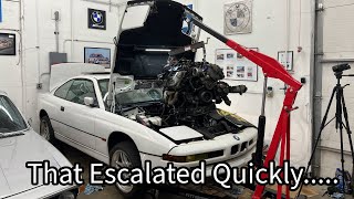 Figuring Out What Happened to the BMW E31 840s M60 V8 Engine  Cheapest E31 8 series in the US Pt1 [upl. by Kleiman]