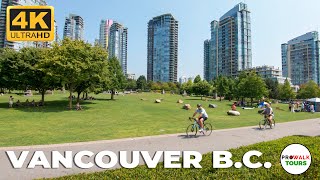 Vancouver BC City Walking Tour in 4K  125 Miles20Km [upl. by Yssenhguahs]