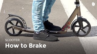 How to Brake  Scooter [upl. by Rojam818]