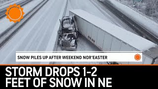 Winter Storm Drops a Foot of Snow on Northeast  AccuWeather [upl. by Ydde661]