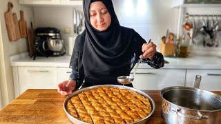 How to Make Baklava From Scratch Easy Turkish Walnut Baklava With Secrets You Cant Find [upl. by Kciredorb]