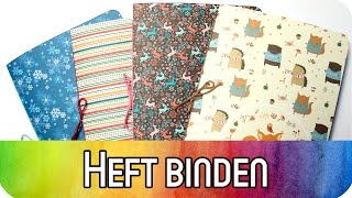 DIY Basics  Buchbinden für Anfänger Einfaches Heft binden  kreativBUNT [upl. by Earesed]