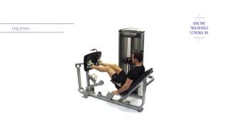 Leg press  Quadriceps oefening  Onlinetrainingsschemanl [upl. by Illil848]