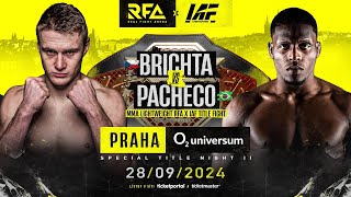 BRICHTA VS PACHECO TRAILER  RFA TITLE NIGHT 2  2809  PRAHA O2 UNIVERSUM [upl. by Haliled]