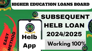 How to apply Subsequent HELB LOAN 20242025  Online Loans in Kenya  funding [upl. by Hewett]