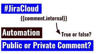 Jira Cloud Automation  Internal or external comment [upl. by Vinna]