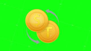 Money exchange icon Banking and crypto currency sign Tether and Dollar Cash transfer symbol [upl. by Huberto]