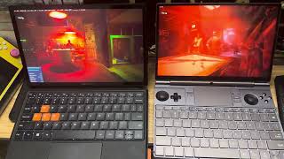 Onexplayer X1 i7 Ultra 155H vs GPD Win Max 2023 7840u  Cyberpunk 2077 Benchmark [upl. by Nivat]