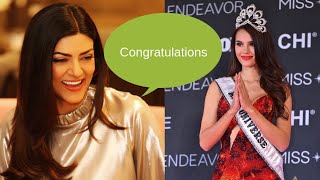 Sushmita Sen congratulates Miss Universe 2018 Catriona Gray [upl. by Tichonn462]