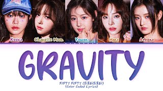 FIFTY FIFTY Gravity Lyrics Color Coded Lyrics [upl. by Metzger552]