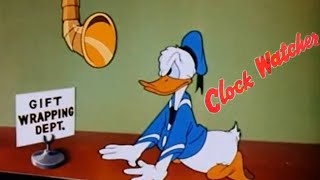 The Clock Watcher 1945 Disney Donald Duck Cartoon Short Film  Review [upl. by Ahsyak]