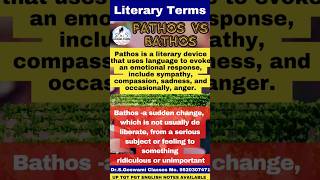 Pathos vs Bathos in Literary Terms uptgt motivation englishlanguage ytviral ytshort examtaker [upl. by Eirallam]