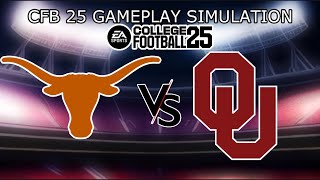 Texas vs Oklahoma  Red River Rivalry  EA SPORTS College Football 25 Gameplay Sim [upl. by Schnur]