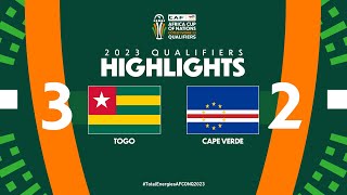 Togo 🆚 Cape Verde  Highlights  TotalEnergiesAFCONQ2023  MD6 Group B [upl. by Aleedis529]