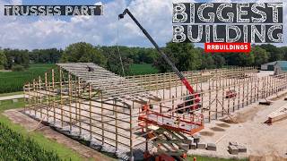 BIGGEST Building Ever Part 6 Installing Trusses [upl. by Berneta591]