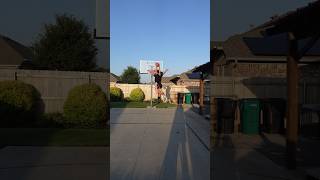 Posterized Dunk Chal from MarcelasHoward RubyLayy basketball dunk 1v1 backyard challenge [upl. by Leese]