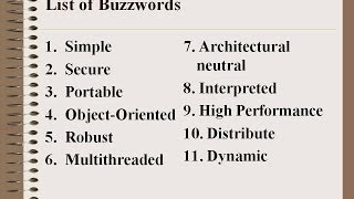 java buzzwords [upl. by Stoneham]