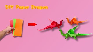 DIY Paper Dragon  How To Make A Paper Dragon  Paper Dragon Craft  Paper Craft [upl. by Anitsirhcairam733]