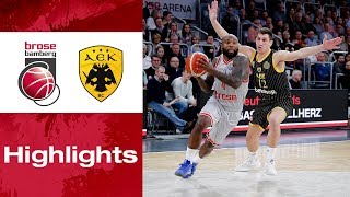 Highlights  Brose Bamberg vs AEK Athen [upl. by Tloc968]