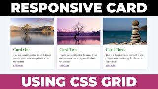 How To Make Responsive Cards In HTML  HTML CSS Responsive Cards [upl. by Otila921]