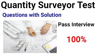 Top Quantity surveyor Interview Questions amp AnswersQuantity surveyor course [upl. by Dodds]