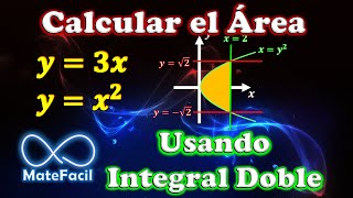 25 Calcular el ÁREA de una REGIÓN usando INTEGRALES DOBLES [upl. by Louth]