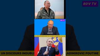 🛑🚫 DISCOURS INOUBLIABLE DE VLADIMIR VLADIMIROVIC POUTINE 🇷🇺💪 PutinRussiaDiscoursShorts [upl. by Sucul693]