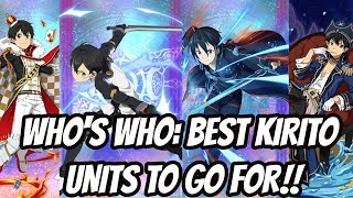 Whos Who Best Kirito Units To Duel Blades With SAO Memory Defrag [upl. by Ahseel]