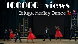 Kids Telugu Medley Dance Performance  Little Sparklers Dance group  Easy Steps  Allu ArjunTelugu [upl. by Otreblide]