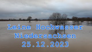 Hochwasser Niedersachsen Leine 25122023 ► Nordstemmen Schloss Marienburg [upl. by Ria]