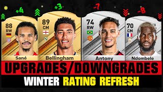 BIGGEST WINTER RATING UPGRADES amp DOWNGRADES in FC 24 😱🔥 ft Bellingham Sane Antony [upl. by Hubsher]