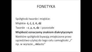 Fonetyka część 2  Podział głosek [upl. by Llednil]